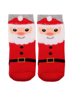 Kırmızı Soket Noel Baba Chrıstmas Temalı Havlu Çorap 3-4 Yaş