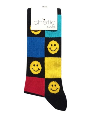 Emojili Siyah Erkek Soket Çorap Emojili Siyah Erkek Soket Çorap