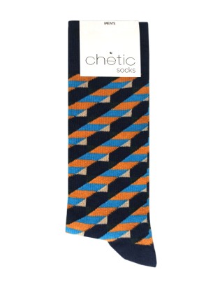 Lacivert Aztek Desenli Çorap Lacivert Aztek Desenli Çorap