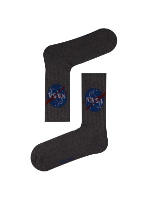 GRİ SOKET NASA GEZEGEN DESENLİ ÇORAP GRİ SOKET NASA GEZEGEN DESENLİ ÇORAP