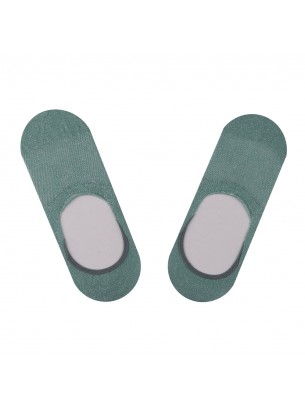 Silvery Green No-Show Socks