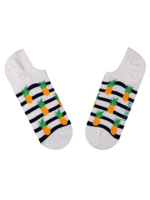 BEYAZ SNEAKER LACİVERT ŞERİTLİ ANANAS DESENLİ ÇORAP BEYAZ SNEAKER LACİVERT ŞERİTLİ ANANAS DESENLİ ÇORAP