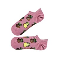 Ananaslı Pembe Sneaker Kısa Çorap Ananaslı Pembe Sneaker Kısa Çorap