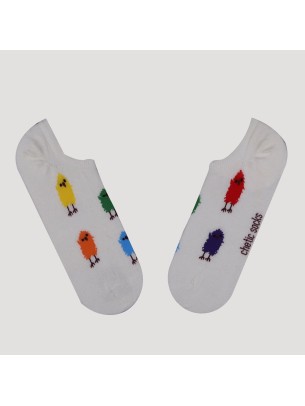 KREM SNEAKER MULTİ RENKLİ CİVCİV DESENLİ ÇORAP KREM SNEAKER MULTİ RENKLİ CİVCİV DESENLİ ÇORAP