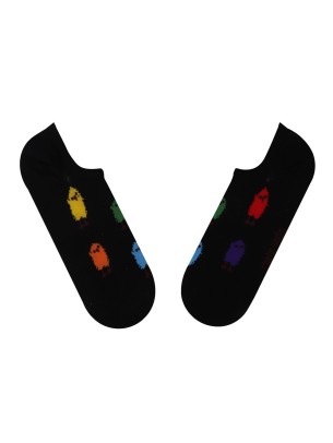 SİYAH SNEAKER MULTİ RENKLİ CİVCİV DESENLİ ÇORAP SİYAH SNEAKER MULTİ RENKLİ CİVCİV DESENLİ ÇORAP