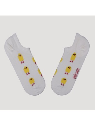 KREM SNEAKER SARI CİVCİV DESENLİ ÇORAP KREM SNEAKER SARI CİVCİV DESENLİ ÇORAP