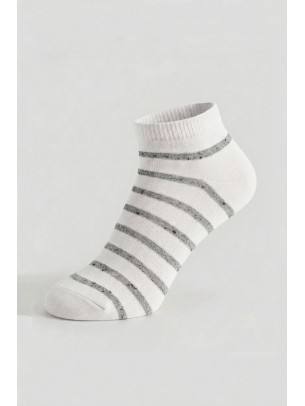 Striped Beige Women Ankle Socks Striped Beige Women Ankle Socks