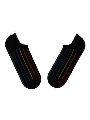 SİYAH SNEAKER MULTİ ÇİZGİLİ DESENLİ ÇORAP SİYAH SNEAKER MULTİ ÇİZGİLİ DESENLİ ÇORAP