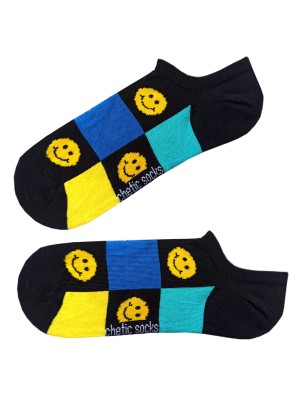 Emojili Siyah Sneaker Çorap Emojili Siyah Sneaker Çorap