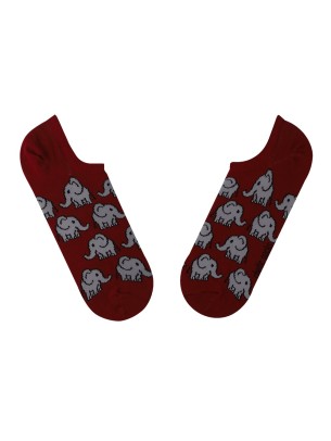 BORDO SNEAKER FİL DESENLİ ÇORAP BORDO SNEAKER FİL DESENLİ ÇORAP