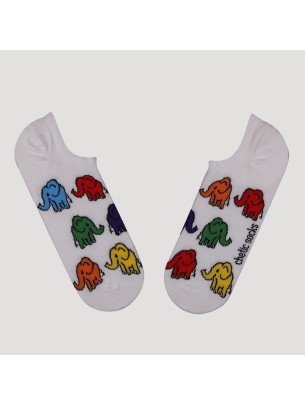 BEYAZ SNEAKER MULTİ RENKLİ FİL DESENLİ ÇORAP BEYAZ SNEAKER MULTİ RENKLİ FİL DESENLİ ÇORAP