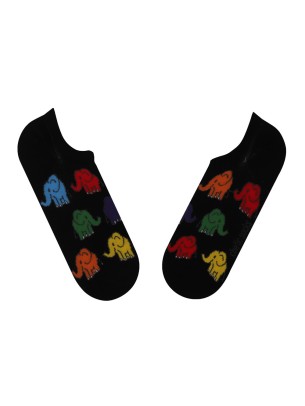 SİYAH SNEAKER MULTİ RENKLİ FİL DESENLİ ÇORAP SİYAH SNEAKER MULTİ RENKLİ FİL DESENLİ ÇORAP