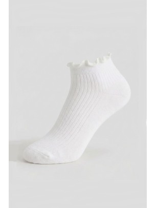 Ruffle White Women Ankle Socks Ruffle White Women Ankle Socks