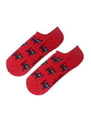 KIRMIZI SNEAKER KEDİ DESENLİ ÇORAP KIRMIZI SNEAKER KEDİ DESENLİ ÇORAP
