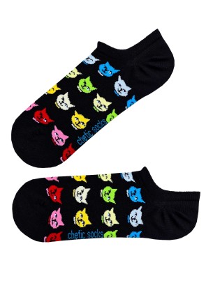 Kedili Sneaker Siyah Patik Çorap Kedili Sneaker Siyah Patik Çorap