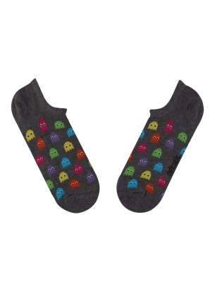GRİ SNEAKER PACMAN MONSTER DESENLİ ÇORAP GRİ SNEAKER PACMAN MONSTER DESENLİ ÇORAP