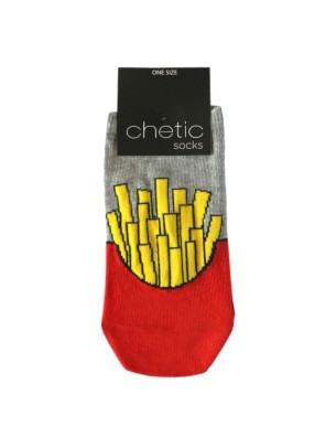 Patates Cips Desenli Kırmızı Sneaker Çorap Patates Cips Desenli Kırmızı Sneaker Çorap