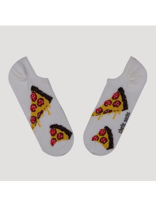 KREM SNEAKER PİZZA DİLİMİ DESENLİ ÇORAP KREM SNEAKER PİZZA DİLİMİ DESENLİ ÇORAP