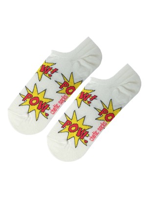 Krem Pow Desenli Sneaker Çorap Krem Pow Desenli Sneaker Çorap