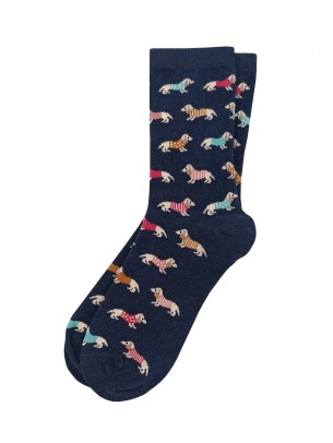 Sausage Dogs in Jumper Blue Women Socks Sausage Dogs in Jumper Blue Women Socks