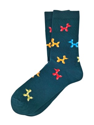Balloon Dog Turquoise Women Ankle Socks Balloon Dog Turquoise Women Ankle Socks