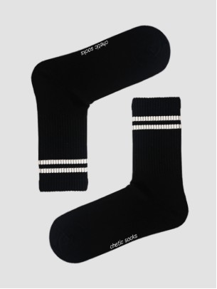 Striped Old School Black Crew Socks Striped Old School Black Crew Socks