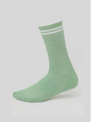Çizgili Tenis Yesil Soket Çorap