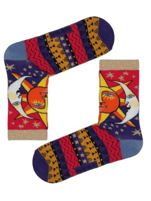Kırmızı Soket Astroloji Desenli Çorap Kırmızı Soket Astroloji Desenli Çorap