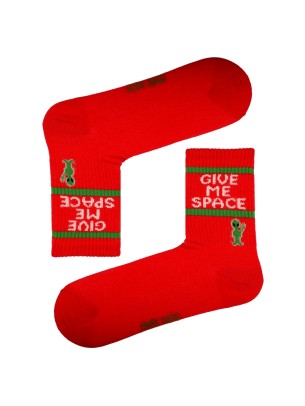 Kırmızı Soket Give Me Space Alien Uzaylı Çorap Kırmızı Soket Give Me Space Alien Uzaylı Çorap