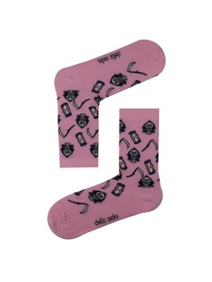 PEMBE SOKET KURUKAFA TIRPAN DESENLİ ÇORAP PEMBE SOKET KURUKAFA TIRPAN DESENLİ ÇORAP