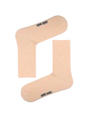 CORAL PINK MARL CREW TENNIS SOCKS CORAL PINK MARL CREW TENNIS SOCKS
