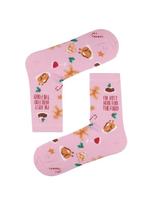 PEMBE SOKET CHRISTMAS TEMALI ÇORAP PEMBE SOKET CHRISTMAS TEMALI ÇORAP