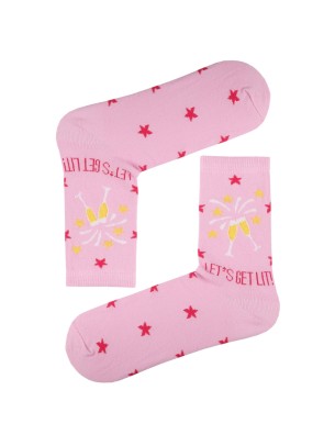 PINK CREW LET'S GET LIT! SOCKS PINK CREW LET'S GET LIT! SOCKS