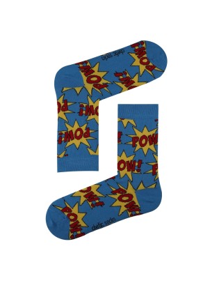 MAVİ SOKET POW DESENLİ ÇORAP MAVİ SOKET POW DESENLİ ÇORAP