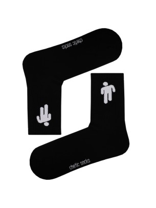 BLACK CREW WHITE LOGO BILLIE EILISH TENNIS SOCKS 