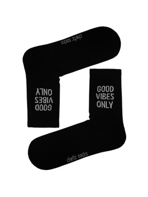 BLACK CREW GOOD VIBES ONLY SOCKS