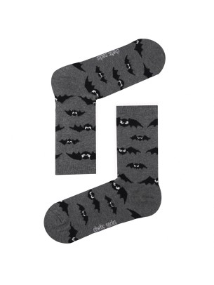 DARK GREY CREW BAT PATTERN SOCKS DARK GREY CREW BAT PATTERN SOCKS