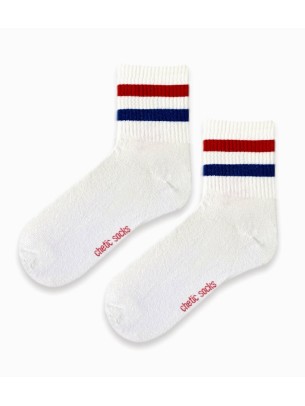 Multi Renk Çizgili Tenis Beyaz Spor Çorap Multi Renk Çizgili Tenis Beyaz Spor Çorap